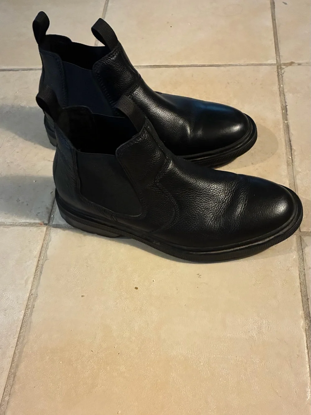 Clarks Black Leather Chelsea Boots - Picture 2 of 7